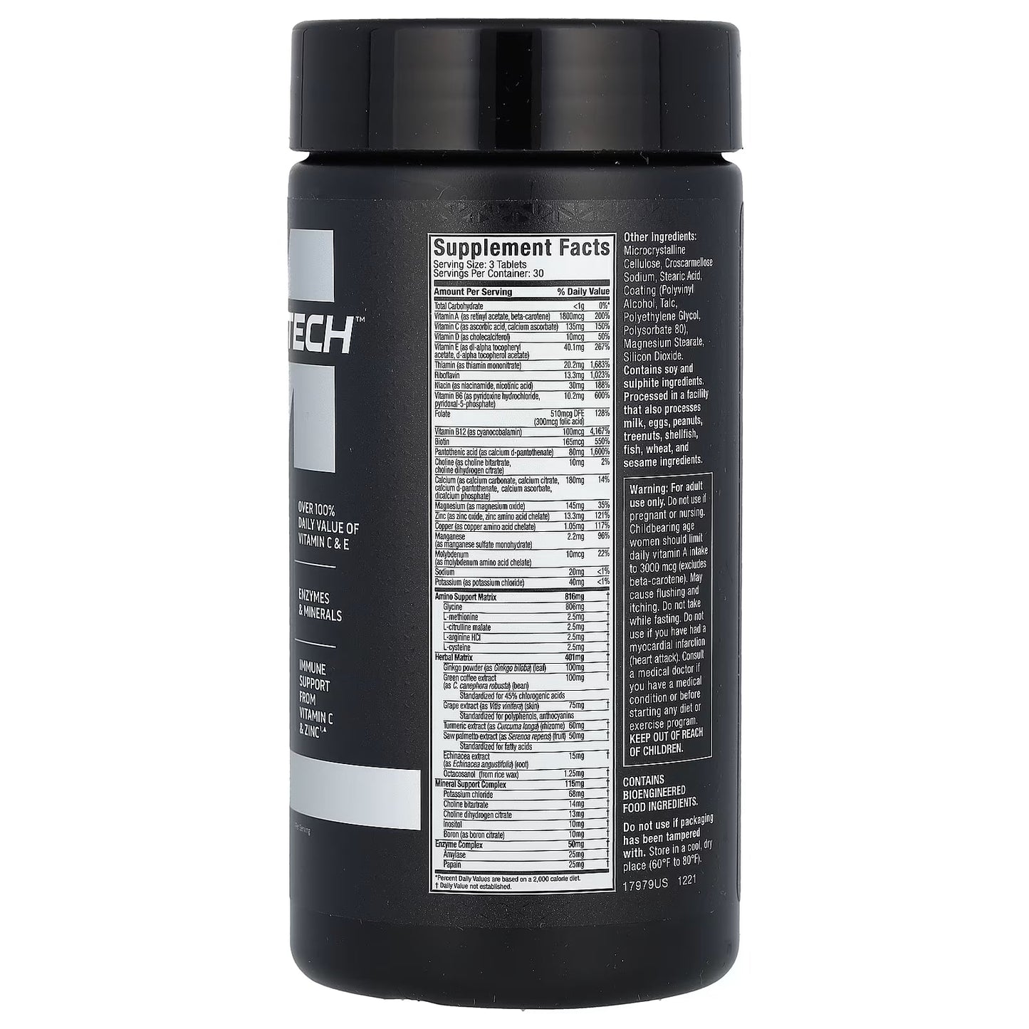 Muscletech Platinum Multivitamin – Daily Nutritional Support for Active Individuals, 90 Tablets