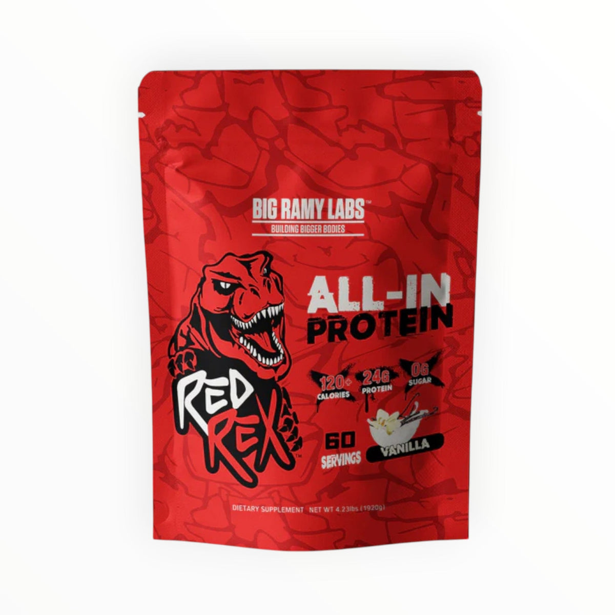 Red Rex All-In Protein Vanilla 4.23lbs โ High Protein Lean Formula | Big Ramy Labs
