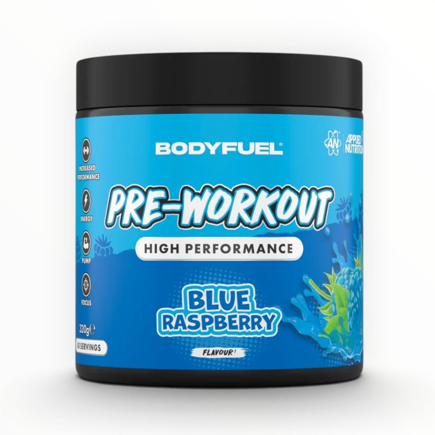 BodyFuel Pre-Workout 320g Blue Raspberry | High Performance Pre-Workout | 40 Servings