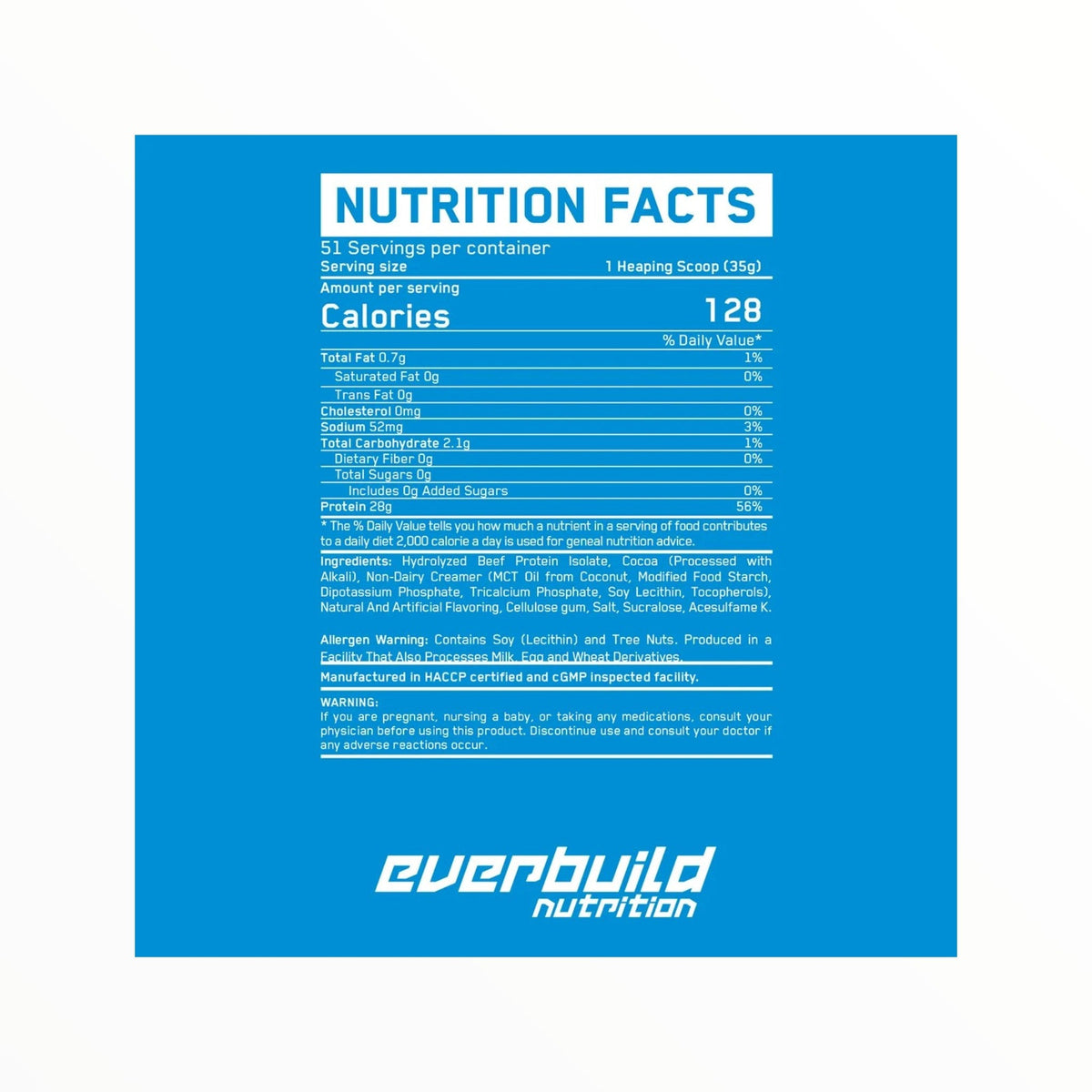 Everbuild Nutrition 100% Beef Isolate French Vanilla 4lbs β Hydrolyzed Beef Protein Isolate