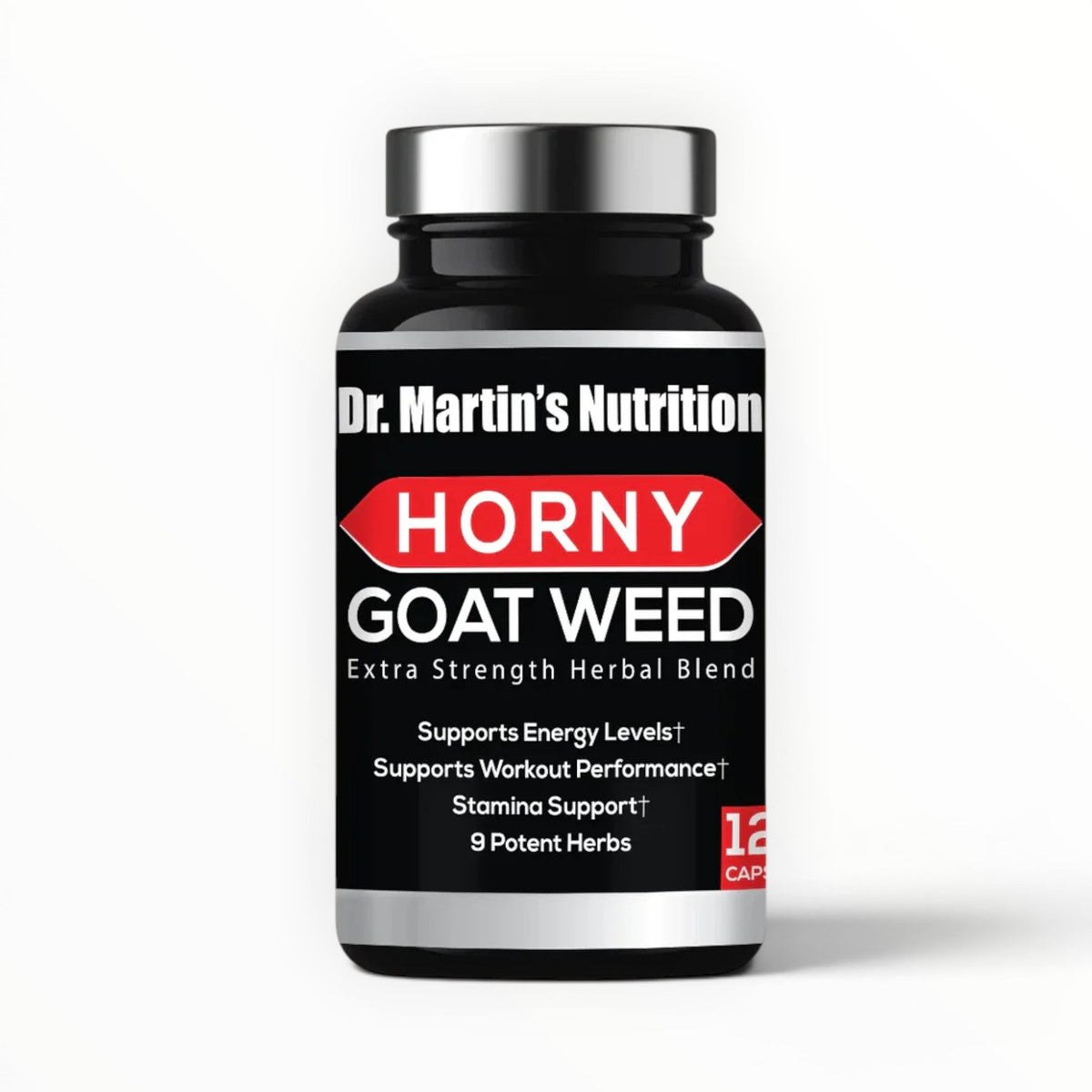 Dr. Martin's Nutrition Horny Goat Weed | Extra Strength Herbal Blend | 120 Capsules | Energy & Stamina Support