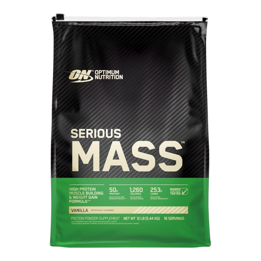 Optimum Nutrition Serious Mass 5.44kg (16 Servings) | High-Calorie Mass Gainer for Muscle & Strength