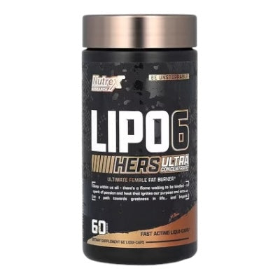 Nutrex Lipo-6 Hers Ultra Concentrate – Advanced Fat Burner for Women, 60 Liquid Capsules