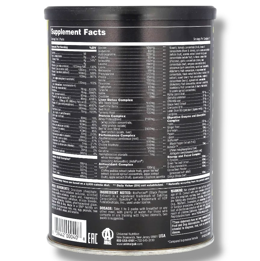 Animal Pak Ultimate Foundation – 44 Packs | Advanced Multivitamin for Athletes