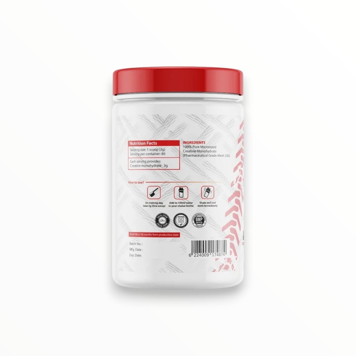 Tractor Creatine Monohydrate 480g – 160 Servings | Micronized Creatine for Strength & Performance Egypt
