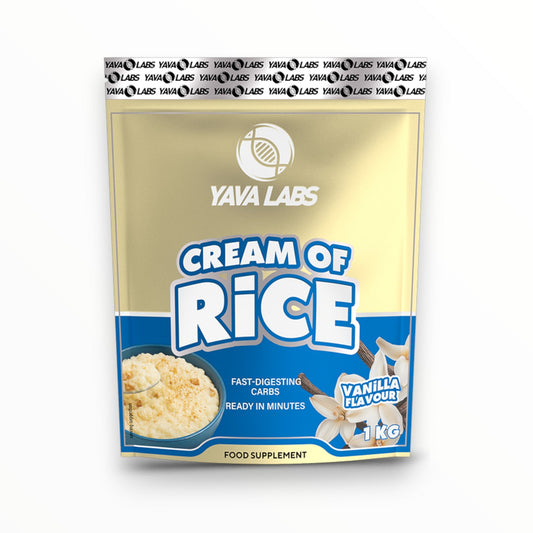 Yava Labs Cream of Rice Strawberry 1KG – Fast Digesting Carbs for Muscle Energy & Clean Bulking