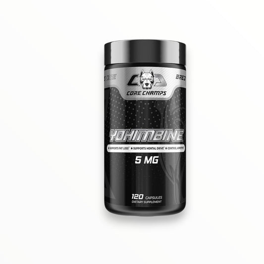 Core Champs Yohimbine 5mg 120 Capsules | Energy, Focus & Fat Loss Support