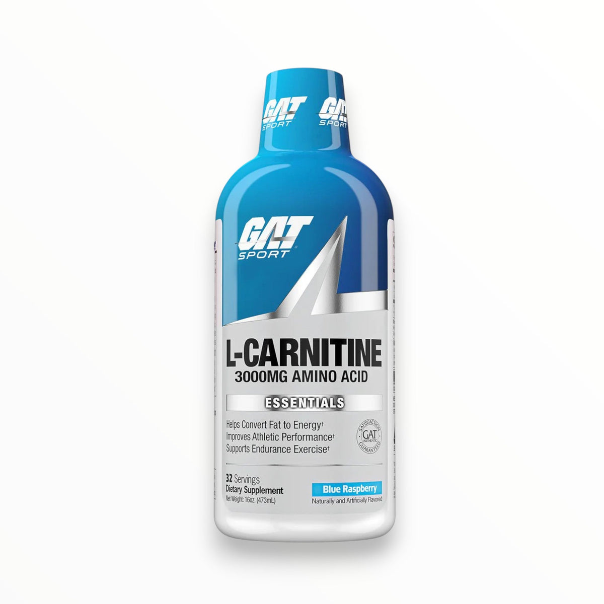 GAT Sport Liquid L-Carnitine 3000mg – Fat to Energy Support, Green Apple, 473ml