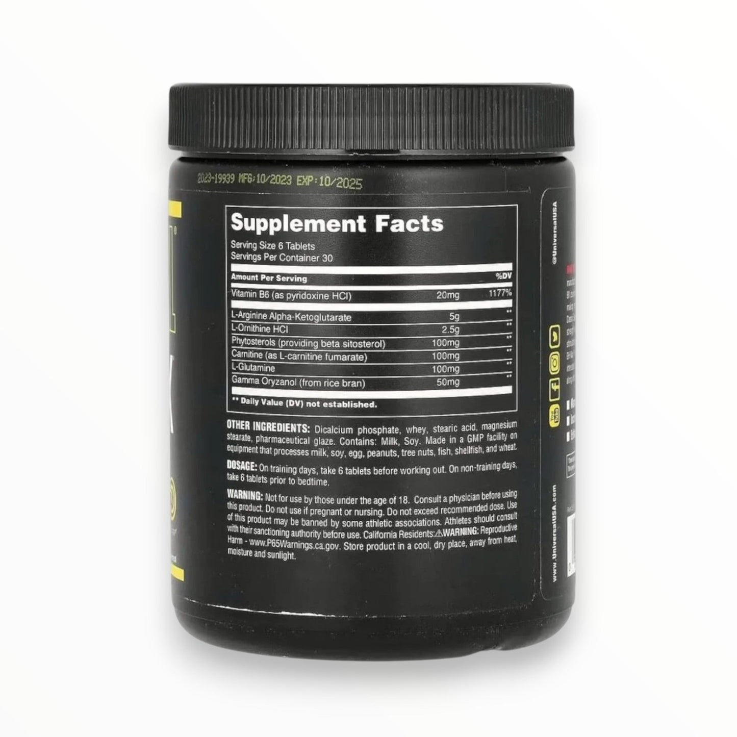 Universal GH Max 180 Tablets โ Arginine & Ornithine Recovery Formula.