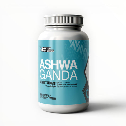 Vertex Nutrition Ashwagandha 60 Capsules – Stress Relief, Mood & Performance Support