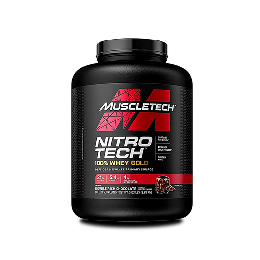 MuscleTech Nitro-Tech Whey Gold 2.27kg (69 Servings) | Premium Whey Isolate & Peptides for Muscle Growth