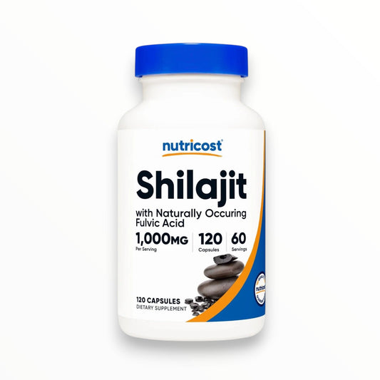 Nutricost Shilajit 1000mg with Fulvic Acid – 120 Capsules | Energy & Vitality Support