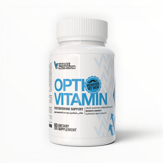Vertex Nutrition Opti Vitamin for Men 60 Tablets – Daily Multivitamin with Testosterone & Energy Support