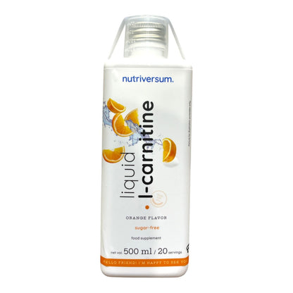 Nutriversum L-Carnitine Liquid 500ml (20 Servings) | Fat Metabolism & Energy