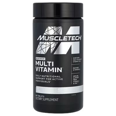 Muscletech Platinum Multivitamin – Daily Nutritional Support for Active Individuals, 90 Tablets