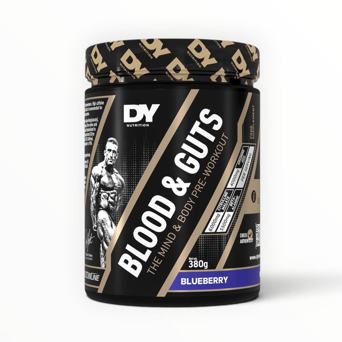 DY Nutrition Blood & Guts Pre Workout Mojito 380g – Extreme Pump, Energy & Focus Booster