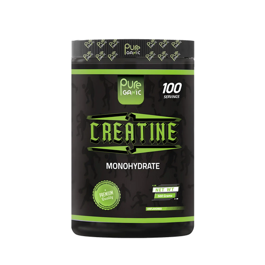 Pureganic Creatine Monohydrate 500g (100 Servings) | Strength, Power & Muscle Recovery Booster|In Power Fit Supplements Egypt