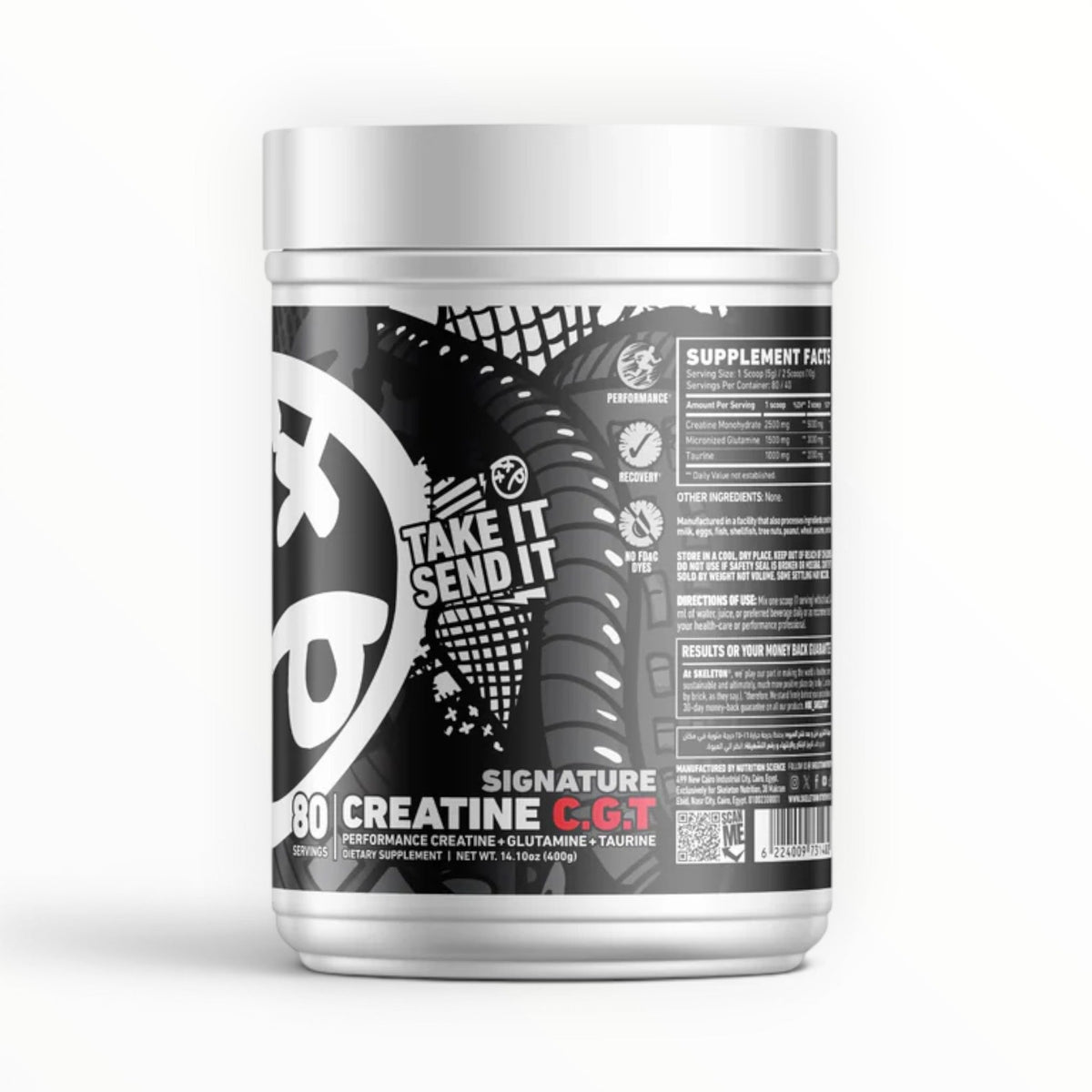 Skeleton Nutrition Creatine Monohydrate – 80 Servings | Muscle Strength, Power & Recovery Support