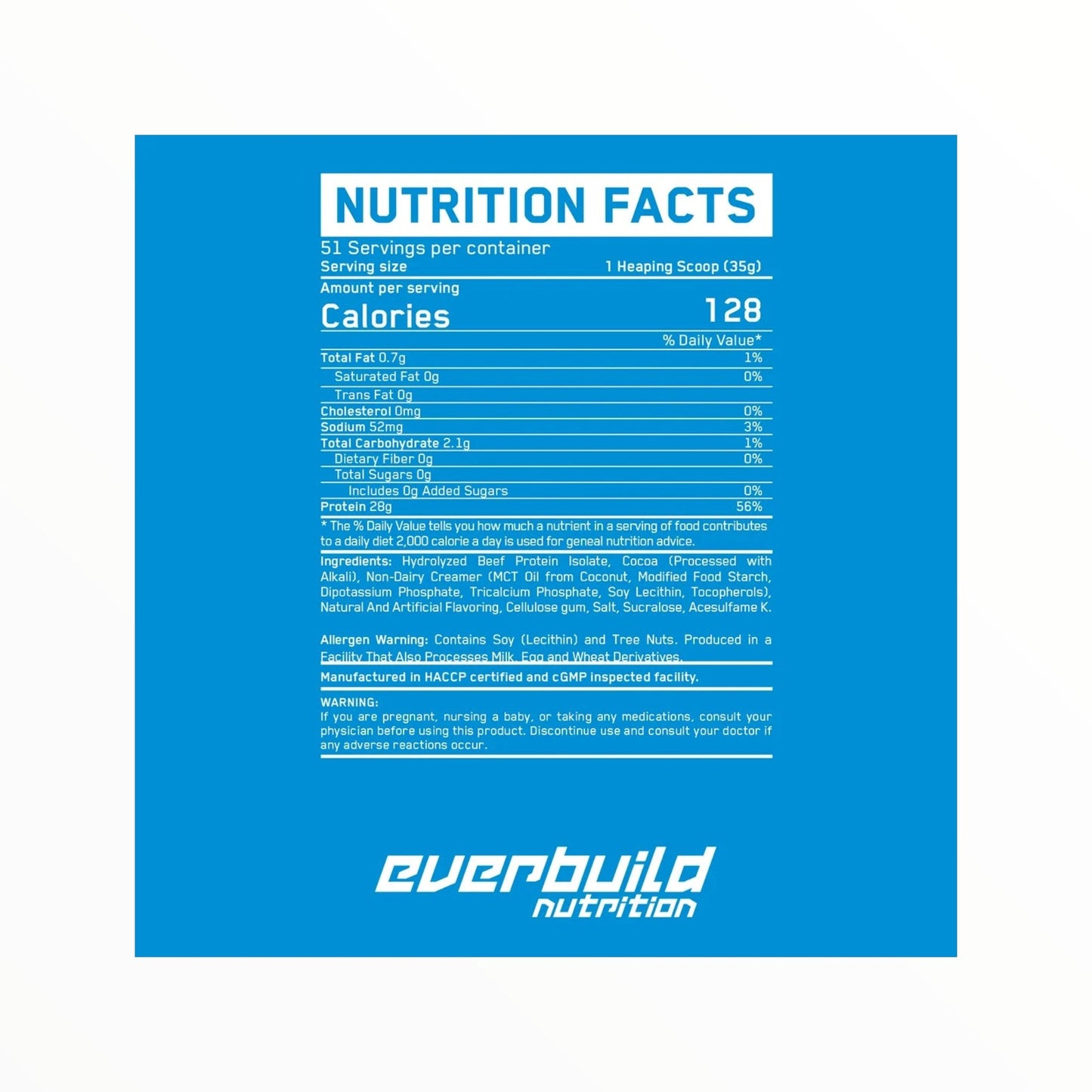 Everbuild Nutrition 100% Beef Isolate French Vanilla 4lbs – Hydrolyzed Beef Protein Isolate