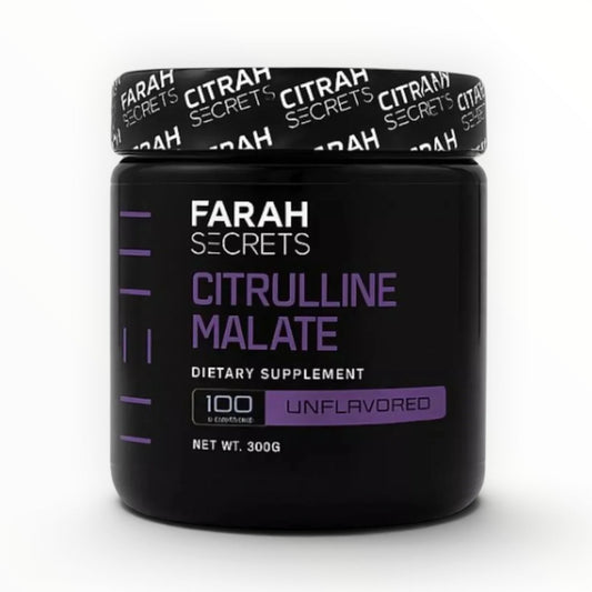 Farah Secrets Citrulline Malate 300g | Unflavored | 100 Servings | Nitric Oxide & Muscle Pump
