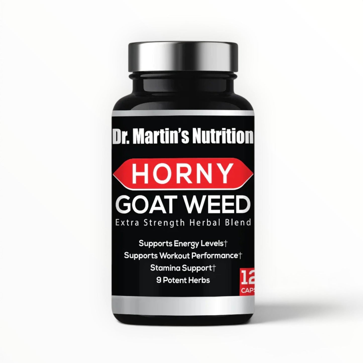 Dr. Martin's Nutrition Horny Goat Weed | Extra Strength Herbal Blend | 120 Capsules | Energy & Stamina Support