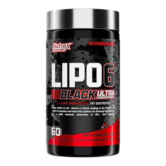 Nutrex Lipo-6 Black Ultra Concentrate – Hardcore Thermogenic Fat Burner, 60 Liquid Capsules