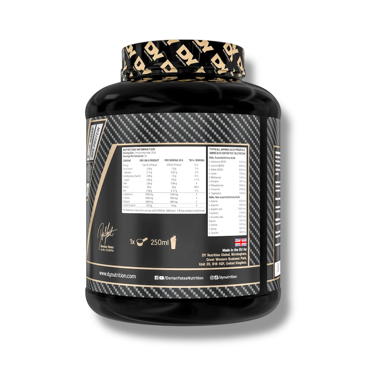 DY Shadow Whey Isolate 2kg (66 Servings) | Ultra-Pure Protein for Lean Muscle & Fast Recovery|In Power Fit Supplements Egypt
