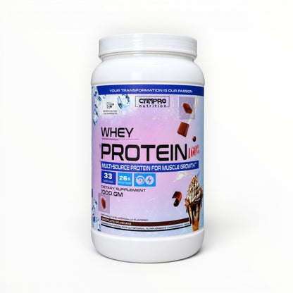 Campro Whey Protein 1kg (33 Servings) | High-Quality Protein for Muscle Growth & Recovery|In Power Fit Supplements Egypt
