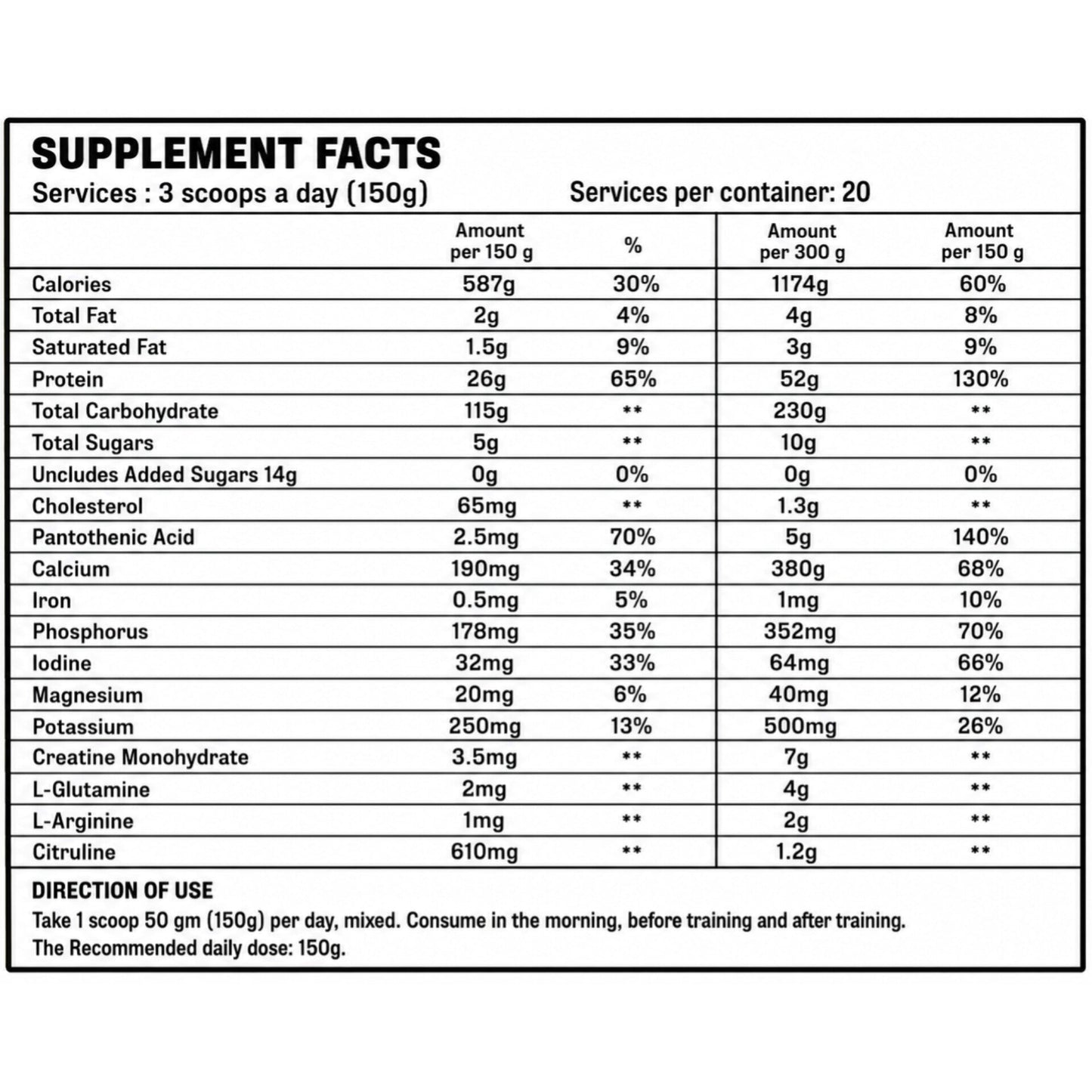 Campro Mass Gainer 3kg (20 Servings) | High-Calorie Gainer for Muscle Size, Strength & Fast Weight Gain|In Power Fit Supplements Egypt