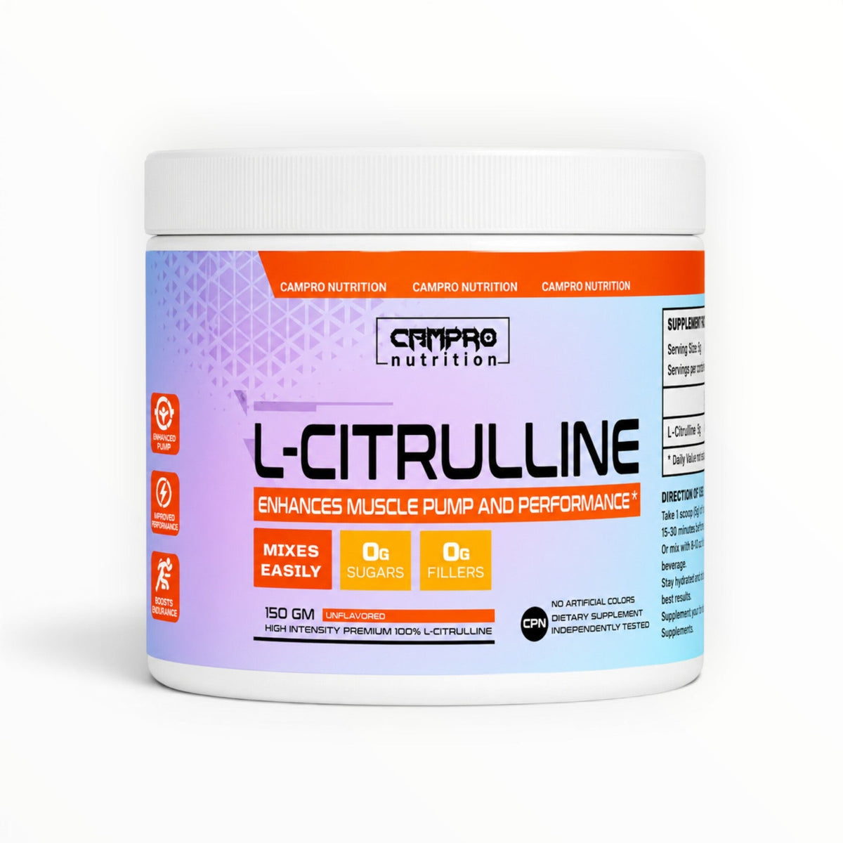 Campro Citrulline 150g (50 Servings) | Extreme Pumps, Endurance & Performance Booster|In Power Fit Supplements Egypt