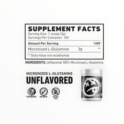 Skeleton Nutrition Glutamine 300g (100 Servings) | Muscle Recovery, Immunity & Performance Support|In Power Fit Supplements Egypt