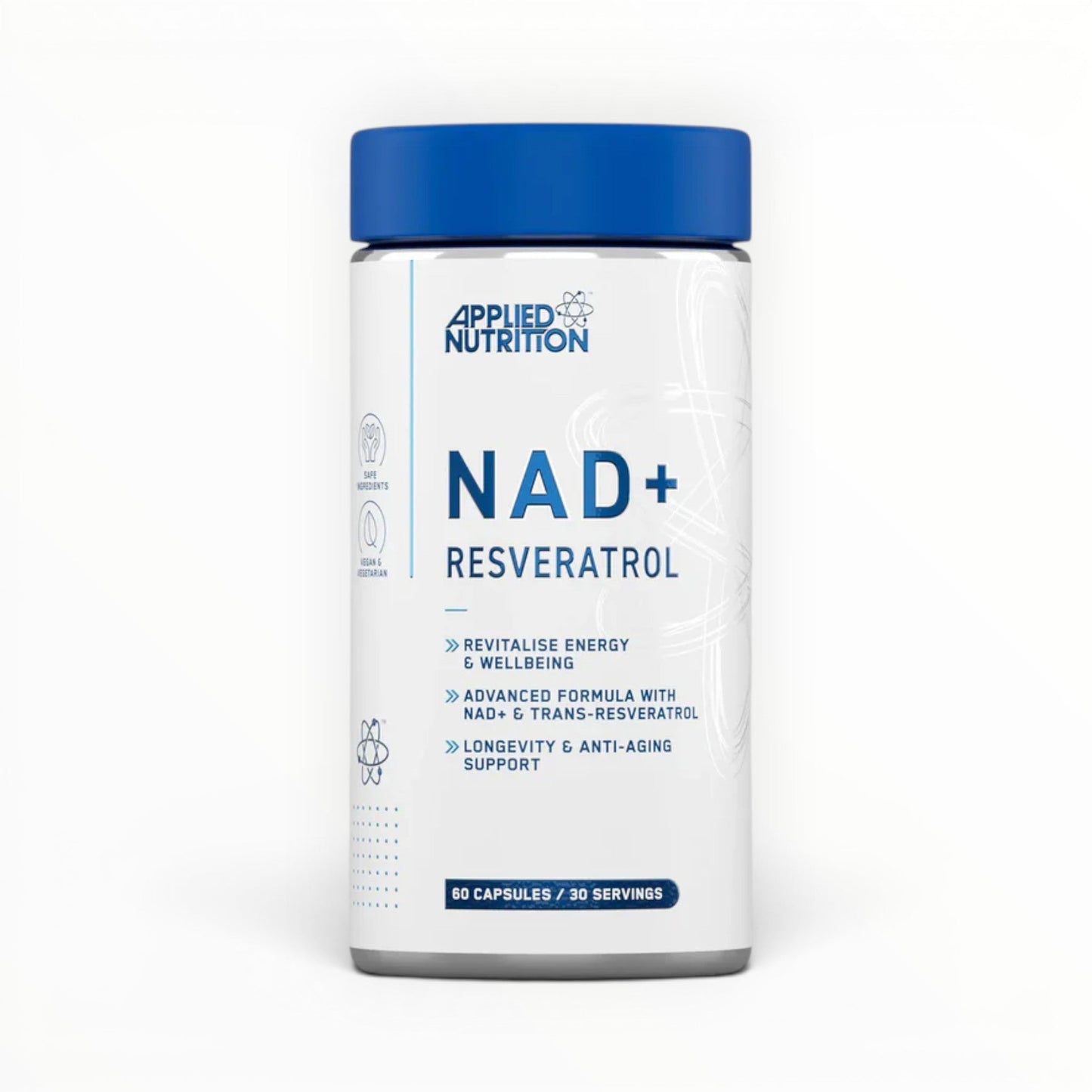Applied Nutrition NAD+ Resveratrol | Cellular Energy & Healthy Aging Support | 60 Capsules