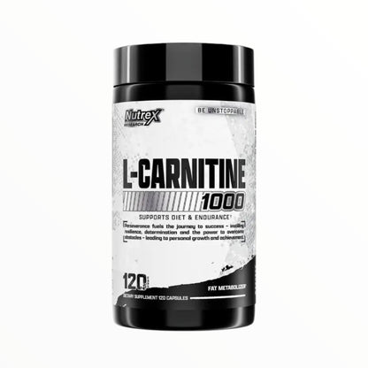 Nutrex L-Carnitine 1000 – 120 Capsules | Fat Burner & Energy Support Supplement Egypt.