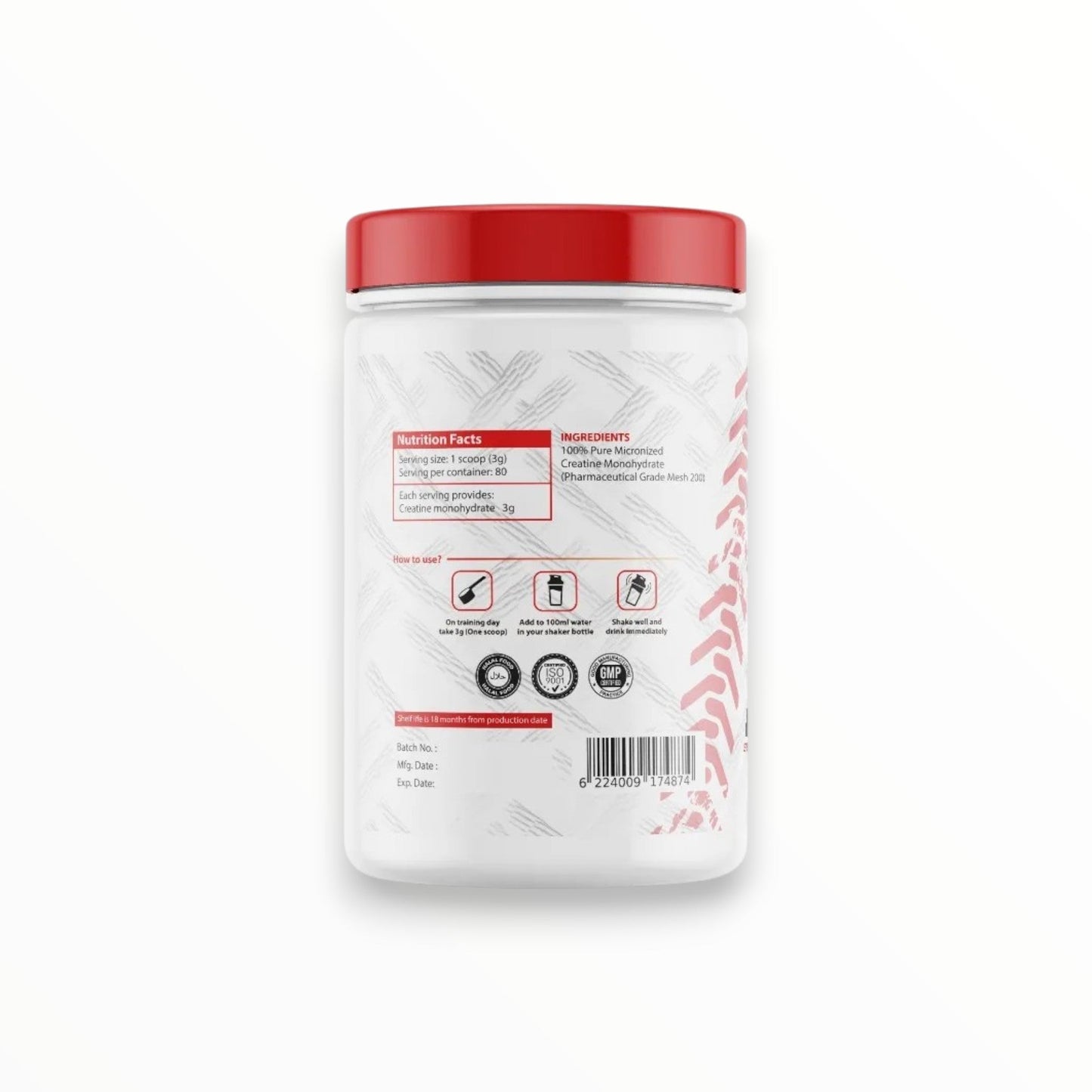 Tractor Creatine Monohydrate 120g – 40 Servings | Micronized Creatine Powder for Strength & Performance Egypt