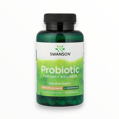 Swanson Probiotic for Daily Wellness – L. Acidophilus, 1 Billion CFU, 120 Capsules