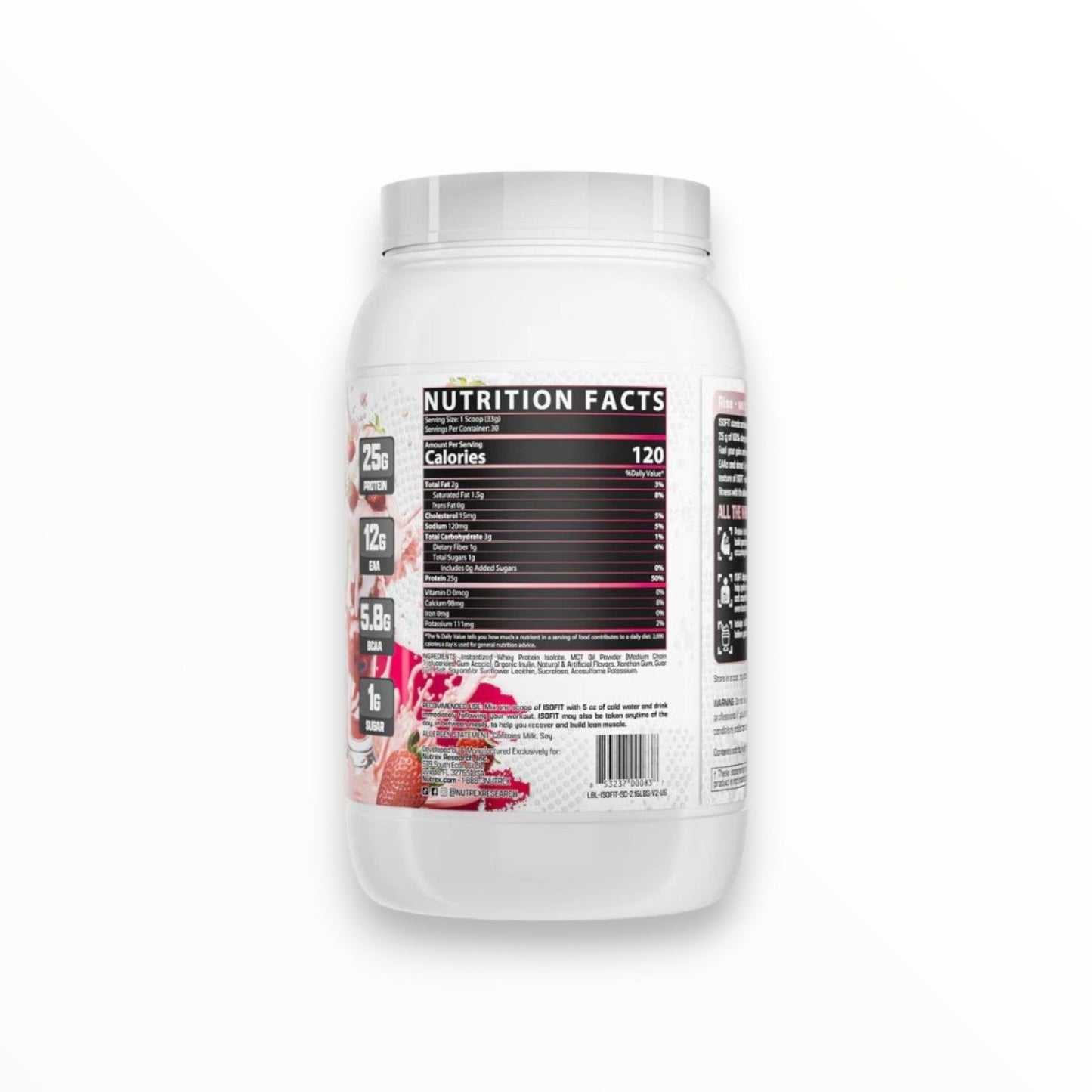 Nutrex IsoFit Whey Isolate Protein – 30 Servings | Fast Absorption Lean Protein for Muscle Growth Egypt