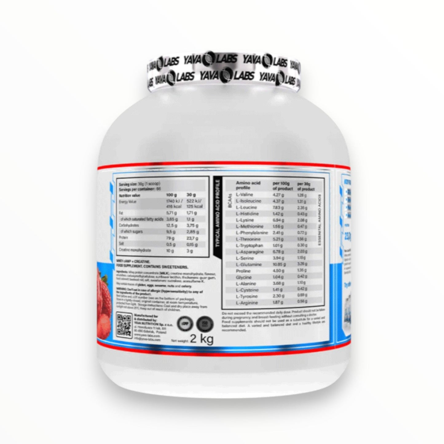 Yava Labs ISO cAMP + Creatine 2kg (66 Servings) | Whey Isolate + Creatine for Muscle Growth & Performance|In Power Fit Supplements Egypt