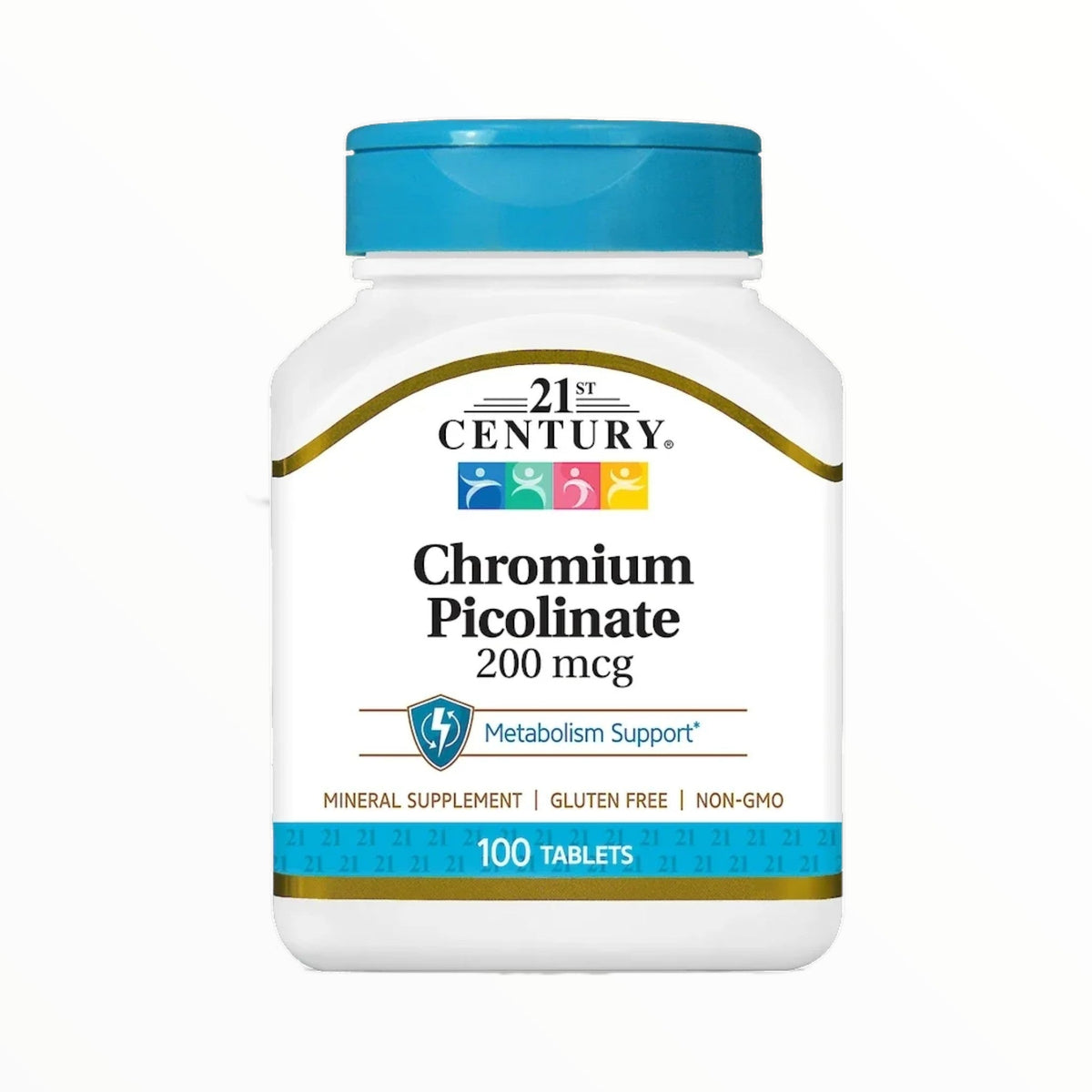 21st Century Chromium Picolinate 200mcg – 100 Tablets | Metabolism & Blood Sugar Support|In  Power Fit Supplements Egypt