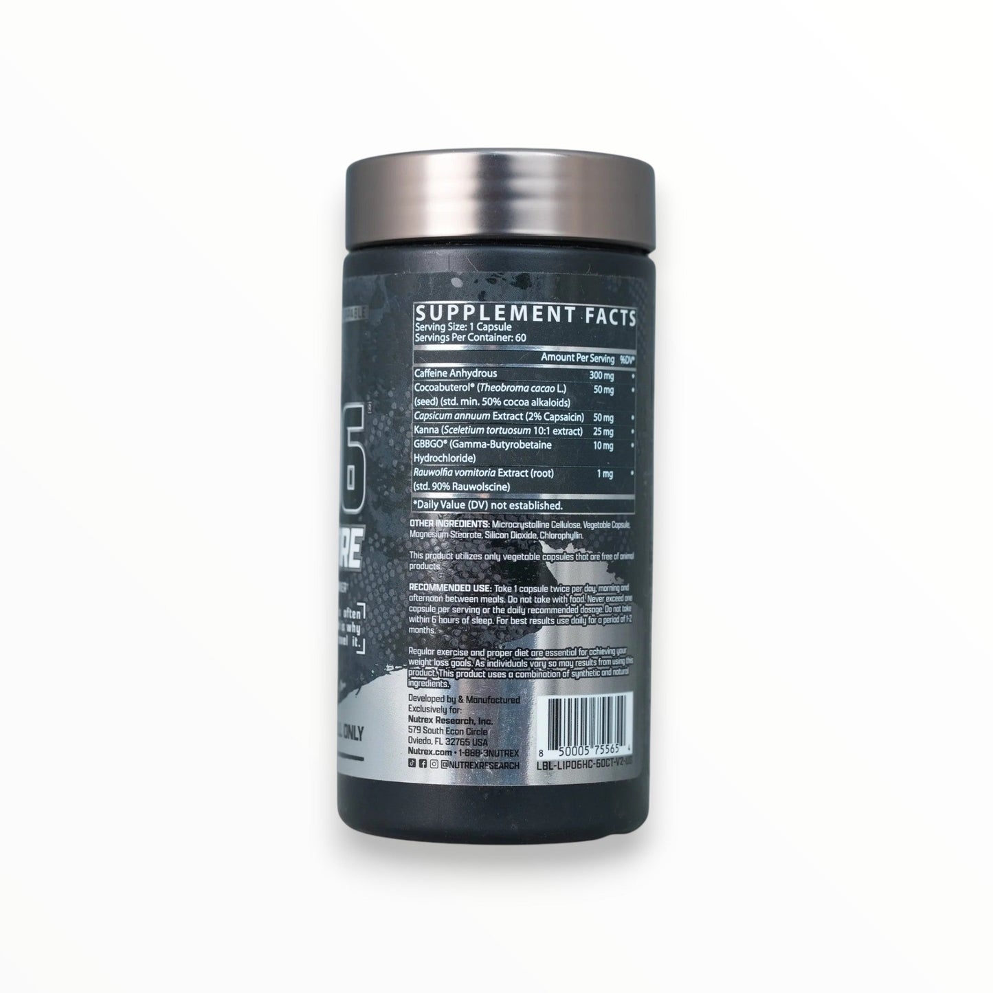 Nutrex LIPO-6 Hardcore 60 Capsules | Maximum Strength Fat Burner & Energy Support