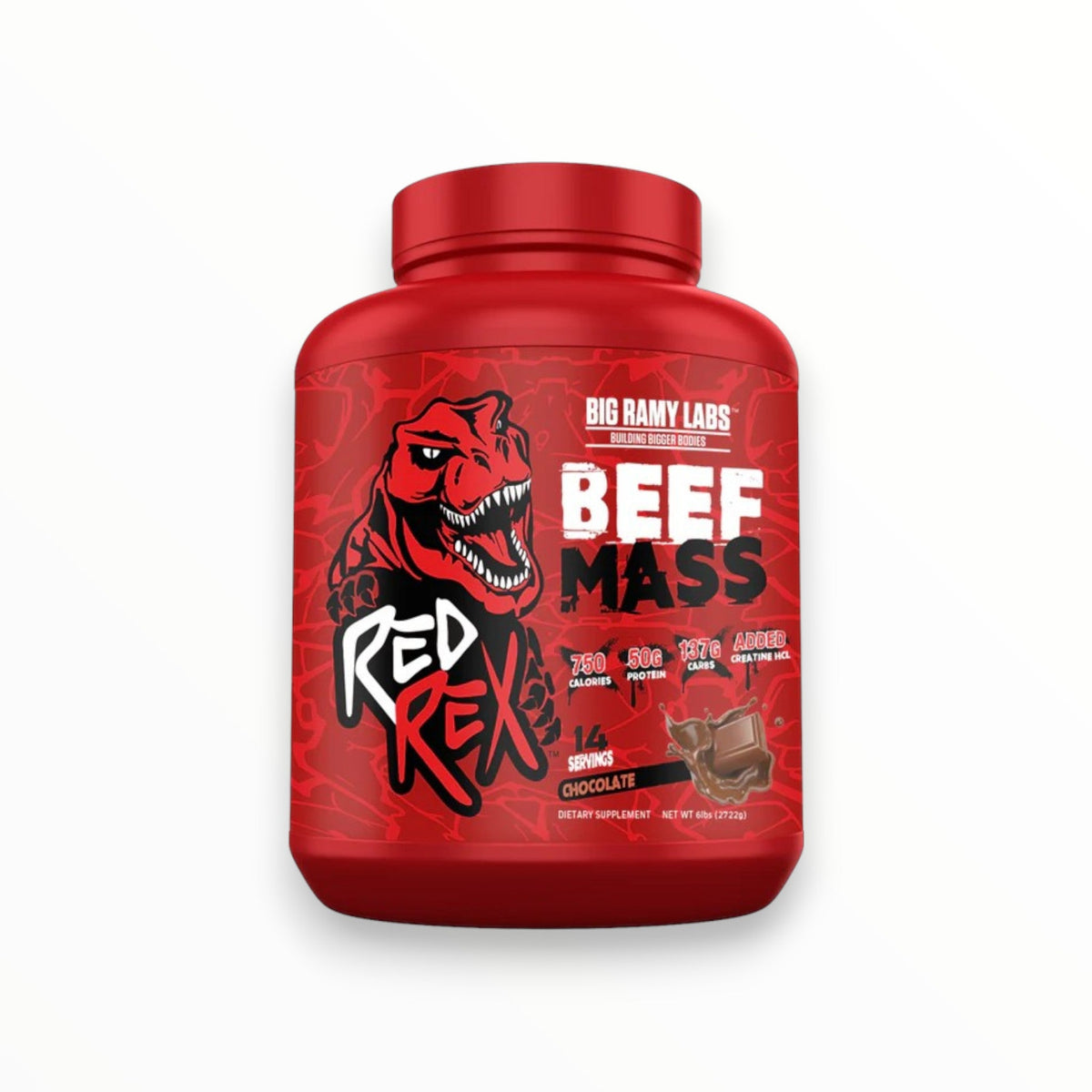 Big Ramy Labs Red Rex Beef Mass 6lbs (2.72kg) | High-Protein Beef Mass Gainer with Creatine HCL