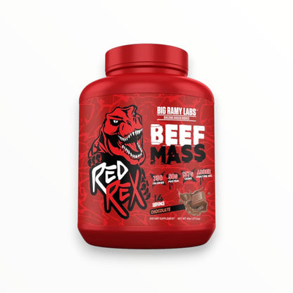 Big Ramy Labs Red Rex Beef Mass 6lbs (2.72kg) | High-Protein Beef Mass Gainer with Creatine HCL