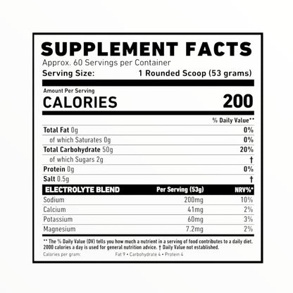 Karbogen Fast Absorbing Carbohydrate Powder with Electrolytes – Workout Energy & Muscle Recovery Support (60 Servings)