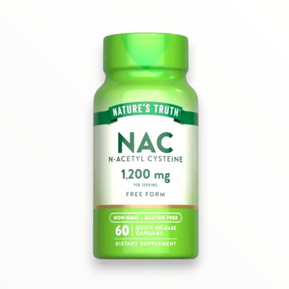 Nature's Truth NAC 1200mg | N-Acetyl Cysteine Antioxidant & Liver Support | 60 Quick Release Capsules