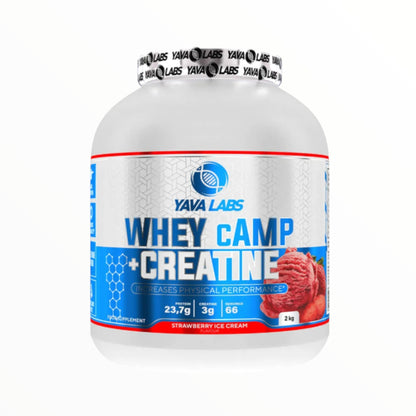 Yava Labs Whey Camp + Creatine 2kg (66 Servings) | Muscle Growth, Strength & Recovery Formula|In Power Fit Supplements Egypt