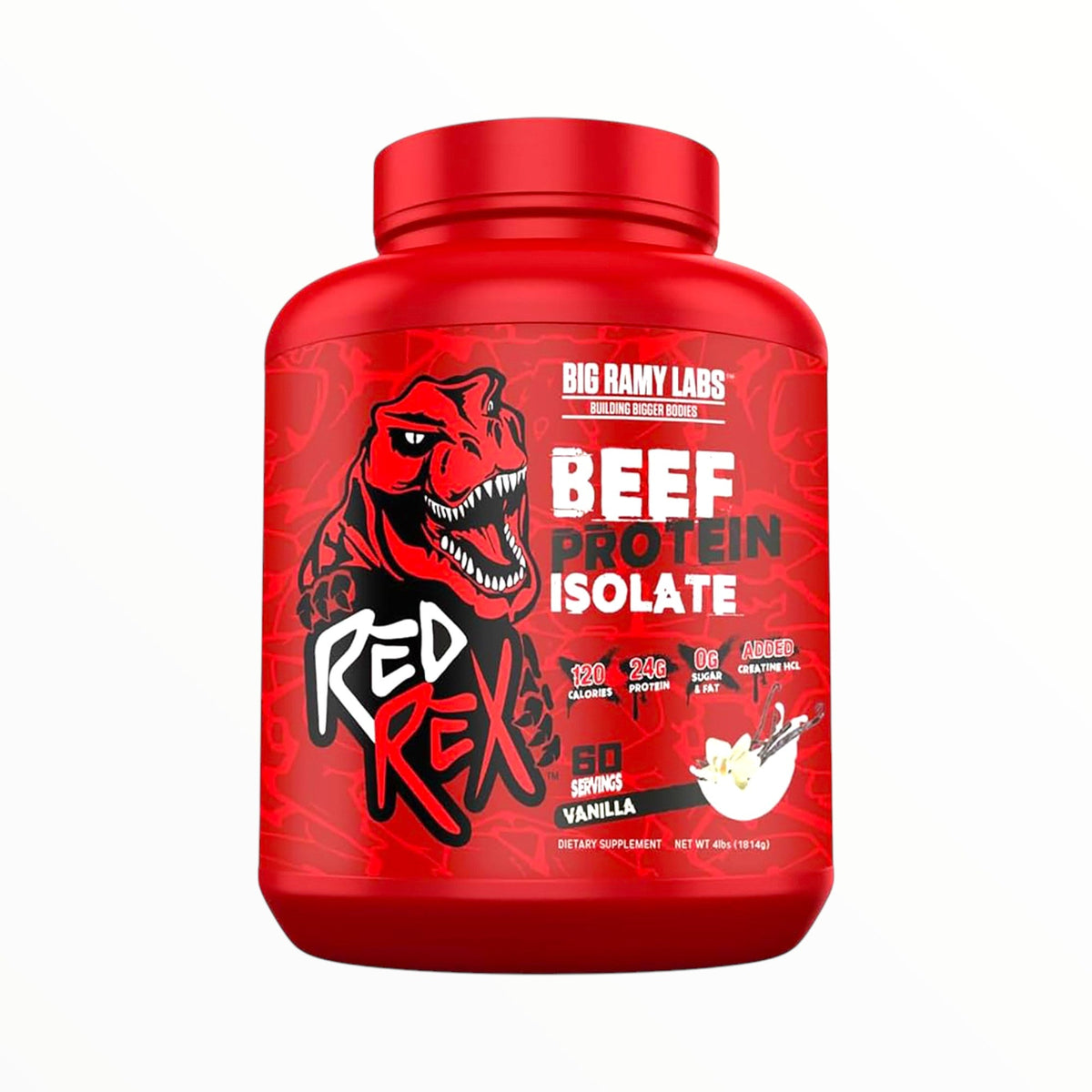 Big Ramy Labs Red Rex Beef Protein Isolate – 24g Protein, Zero Sugar, Chocolate Peanut Butter, 60 Servings