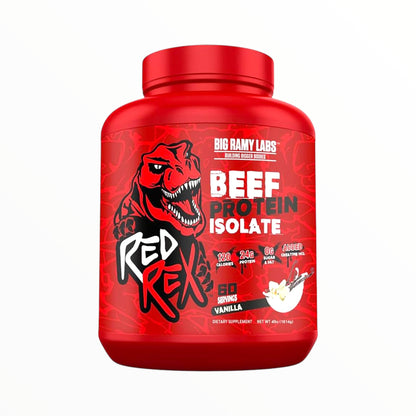 Big Ramy Labs Red Rex Beef Protein Isolate – 24g Protein, Zero Sugar, Chocolate Peanut Butter, 60 Servings
