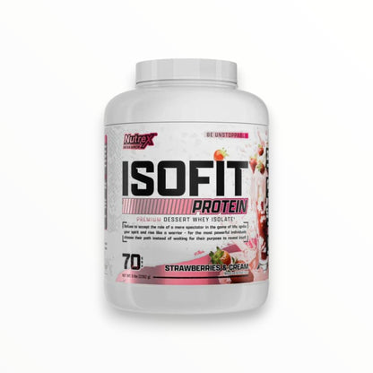 Nutrex IsoFit Protein Isolate – Chocolate Shake Flavor, 100% Whey Isolate, 2K 70 Servings.