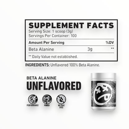 Skeleton Nutrition Beta-Alanine – 100 Servings | Endurance & Performance Booster