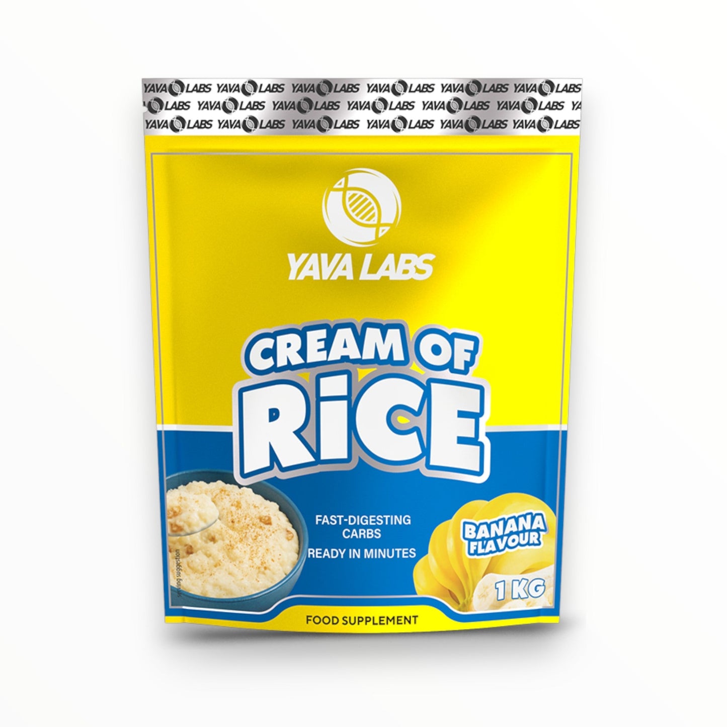 Yava Labs Cream of Rice Strawberry 1KG – Fast Digesting Carbs for Muscle Energy & Clean Bulking