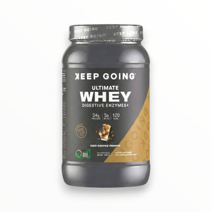 Keep Going Ultimate Whey Protein Chocolate Gourmet – 25g Protein | Digestive Enzymes+ | 30 Servings